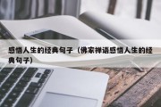 感悟人生的经典句子（佛家禅语感悟人生的经典句子）